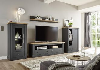 HOME AFFAIRE Wohnwand »Westminster BESTSELLER!« Set, Vitrine, Lowboard, Kommode, Wandregal, 4 Stk. tlg