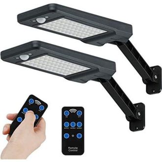 Elle 60 Luces Solares Led Para Exteriores, Resistentes Al Agua Ip65, Luces De Pared Led Con Control Remoto, Luces De Seguridad Solares Inal&aacute;mbricas Para Ja