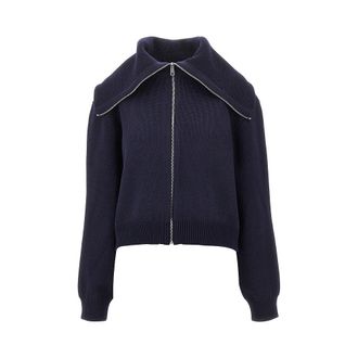 R&oacute;he Stretch wool full-zip cardigan Woman 36