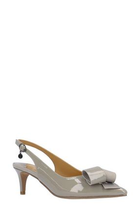 J. Rene&eacute; Delara Pointed Toe Slingback Pump in Dark Grey at Nordstrom, Size 10.5