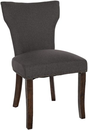 Clp Silla De Comedor Zadar En Tela Gris Oscuro Antiguo Oscuro