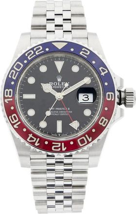 Rolex Pre-owned Rolex GMT-Master II GMT Pepsi Blue and Red Bezel Automatic Chronometer Black Dial Mens Watch 126710BLRO