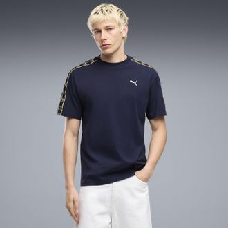 Puma T-shirt Essentials Elevated Tape dal taglio morbido da uomo, Accessori, Blu, XXL