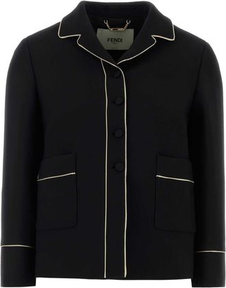 Fendi Black Wool Blend Blazer