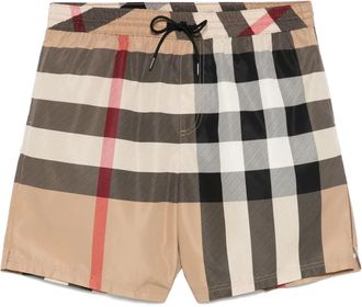 Burberry Check swim shorts - Neutrals