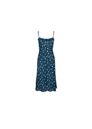R&eacute;alisation Blue ditzy floral silk Amelia dress Size S