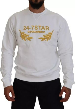 Dsquared2 Dsquared&sup2; Embroidered Crewneck Sweatshirt Mens Sweater (Pre-Owned)
