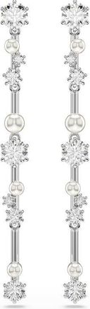 Swarovski Constella Bar Drop Earrings in White/Silver at Nordstrom