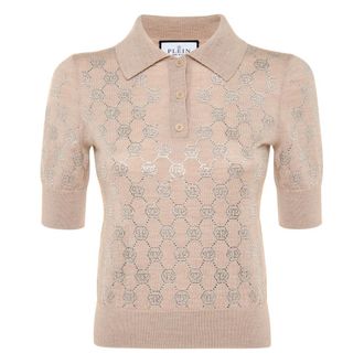 Philipp Plein Donna, Maglie, Beige, S, new