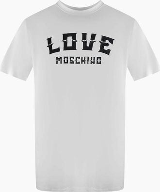 Love Moschino Mens Love Moschino Bold Logo T-Shirt in White - Size: 42
