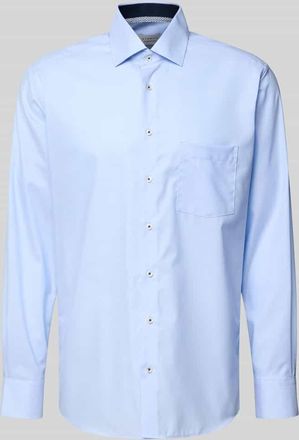 Eterna Regular Fit Businesshemd aus Baumwolle mit Kentkragen in Bleu, Größe 39