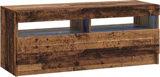 vidaXL Mueble De Tv Led Madera Envejecida Madera De Ingenier&iacute;a Vidaxl