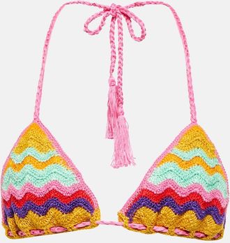 Anna Kosturova Crochet cotton bikini top