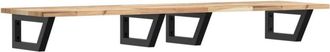 vidaXL Basin Shelf Wall Mounted Steel and Solid Wood Acacia Vidaxl