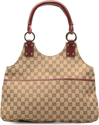 Gucci 2000-2015 GG Canvas schoudertas - Bruin