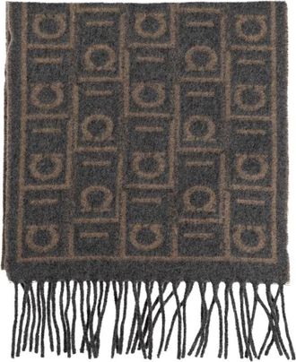 Ferragamo Kasjmier sjaal - Heren - Wintersjaals - Grijs - ONE Size - Kasjmier - Accessoires