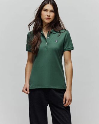 Psycho Bunny WoMens Pique Polo 304 GARDEN TOPIARY / XS