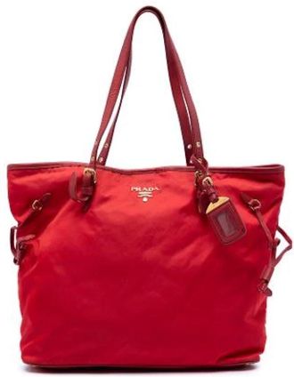 Prada Pre-owned Tote Bags, female, Red, Size: ONE SIZE Pre-owned Vintage Tote Bag