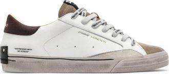 Crime London Distressed 2.0 Sneaker - Heren - Sneakers - Wit - 40 EU - Leer - Schoenen