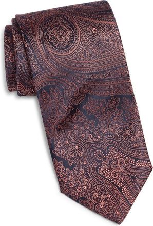 Canali Paisley Silk Tie in Pink at Nordstrom