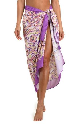 Sunshine 79 Lilac Cascade Cover-Up Pareo in Purple Multi at Nordstrom