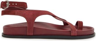 A.Emery Jalen Slim Suede Sandals - Red - 40 (IT40/ UK7)
