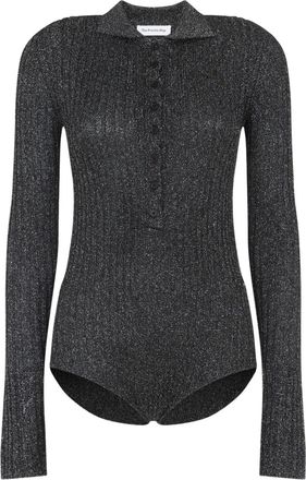 Frankie Shop Solana polotop met knopen - Grijs