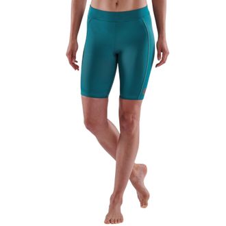 It's Skin Womens/Ladies Series-3 Compression Shorts (Teal Blue) - Floral - Size 10 UK