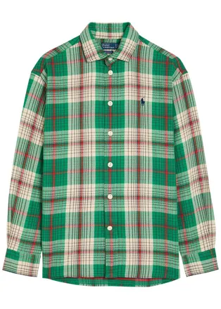 Polo Ralph Lauren Plaid Cotton Shirt - Green - S (UK8-10 / S)