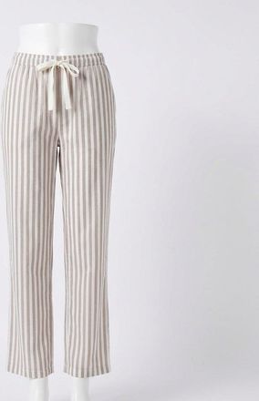 Z Supply Womens Classic Stripe Pj Pant In Dusty Taupe