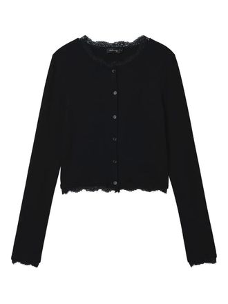 Tout &agrave; Coup Cardigan con dettagli in pizzo - Nero