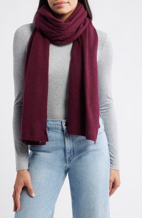 Nordstrom Cashmere Scarf in Burgundy Field at Nordstrom