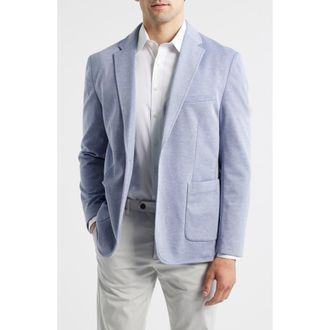 Daniel Hechter Heathered Stretch Twill Sport Coat in Blue at Nordstrom, Size 42