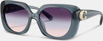 Coach Maxi Sculpted C Oversized Square Sunglasses
