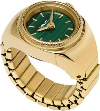 Fossil Womens Watch Ring Green Dial Watch