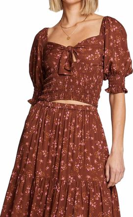 Saltwater Luxe Karrington Crop Top In Brown