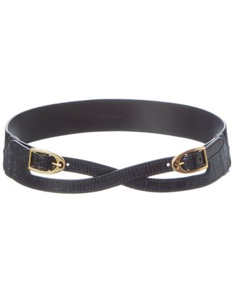J.McLaughlin J. McLaughlin Jimena Croc-Embossed Suede & Leather Belt