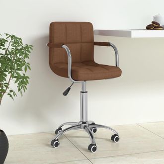 vidaXL Vidaxl Silla De Oficina Giratoria De Tela Marr&oacute;n