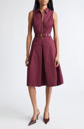 L'agence Kylo Belted Cotton Blend Shirtdress in Dark Port at Nordstrom Rack, Size 12