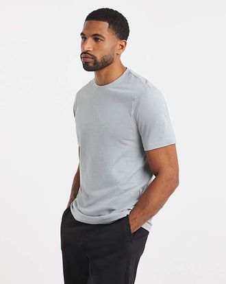 Jacamo Pure Cotton Crew Neck T-Shirt Long
