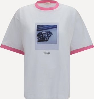 Versace T-shirt in jersey di cotone con Medusa Woman 38