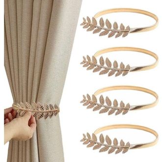 OEM 4 Soportes Para Cortinas, Cintas Ajustables Para Cortinas De Aleaci&oacute;n De Aluminio, Clips Para Cortinas, Cordones Para Cortinas - Crezuo