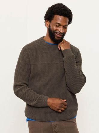 Fat Face FatFace Kelbrook Chocolate Brown Knitted Crew Neck Jumper