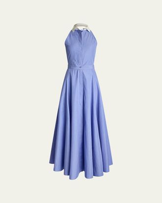 Ralph Lauren Collection Eldred End-on-End Day Halter Dress