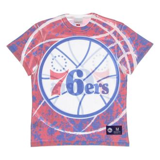 Mitchell & Ness NBA Jumbotron Tee Hardwood Classics Scarlet - Heren - T-shirts - Veelkleurig - S - Katoen - Tops