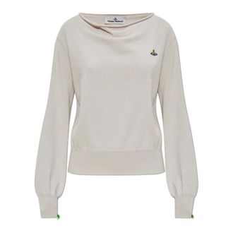 Vivienne Westwood Dames, Truien, Beige, Maat: 2XS Katoen