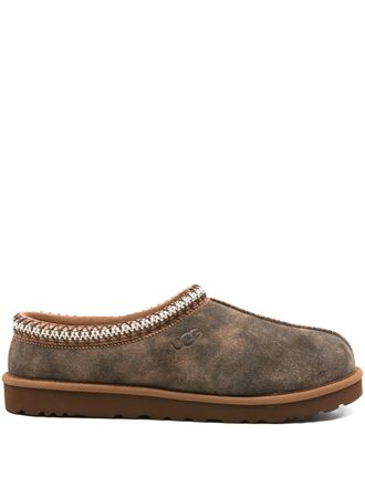 UGG Brown M Tasman Baxter Suede-Like Slippers