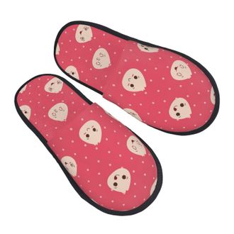 Generic Warm Slipper Cute Rice And Sushi Pattern Home Slipper Unisex Scuff Slippers Non-Slip Fluffy Slippers For Winter Hotel Travel M