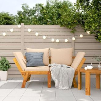 vidaXL Vidaxl - Panca da Giardino con Cuscini 2-in-1 in Legno di Acacia