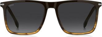 HUGO BOSS Authentieke Stijlvolle Brillen Premium Kwaliteit Service - unisex - Zonnebrillen - Bruin - 56 MM - Accessoires